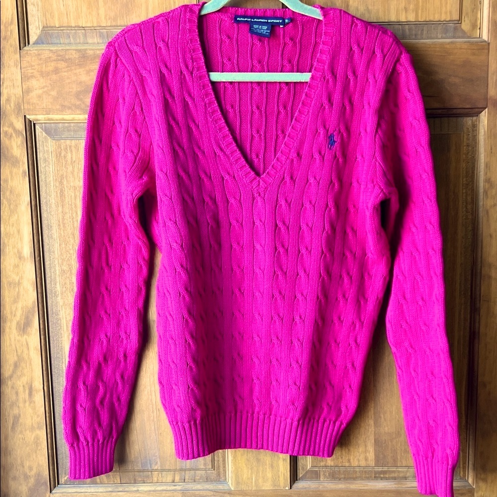 RALPH LAUREN women’s cotton crew neck sweater. Size XL.